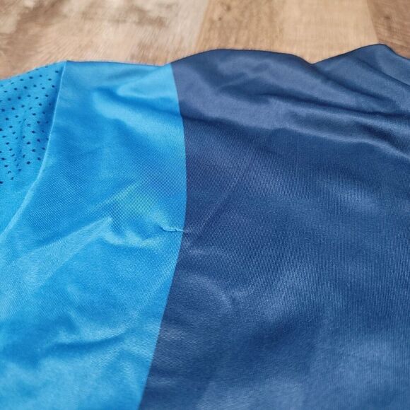 Nike Tiger Woods Collection Golf Polo Shirt Mens XL Blue TW DriFit Mesh Venting - Picture 9 of 10